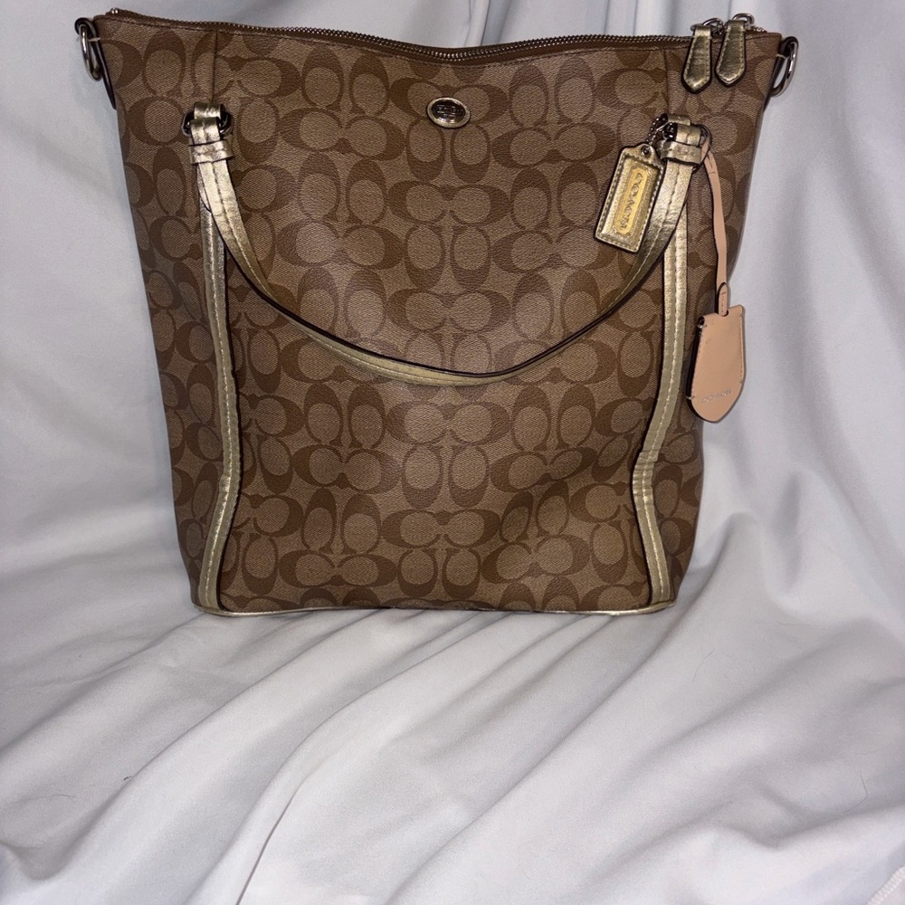 Coach Brown Signature Tote Bag